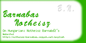 barnabas notheisz business card